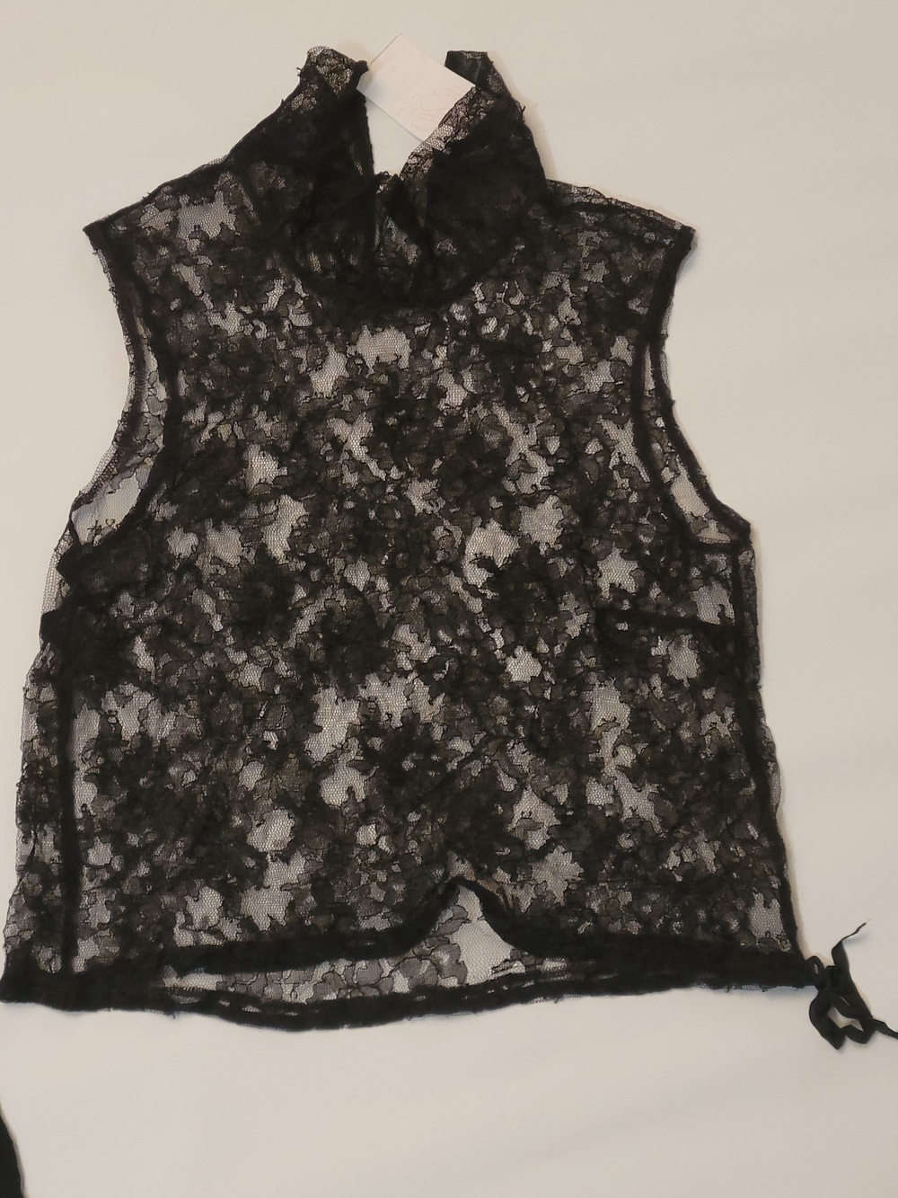 Vtg Only Hearts N.Y.C. by Helena Stuart black sheer floral lace s NWT